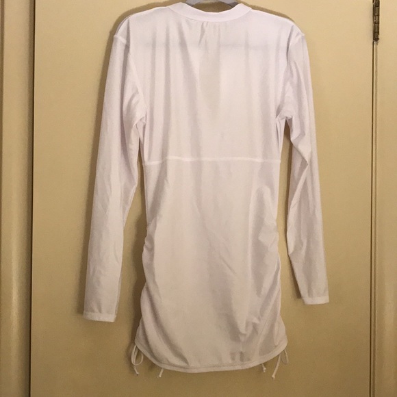 Relleciga Rash Guard Shirt Swimwear, White Size L - Picture 5 of 7